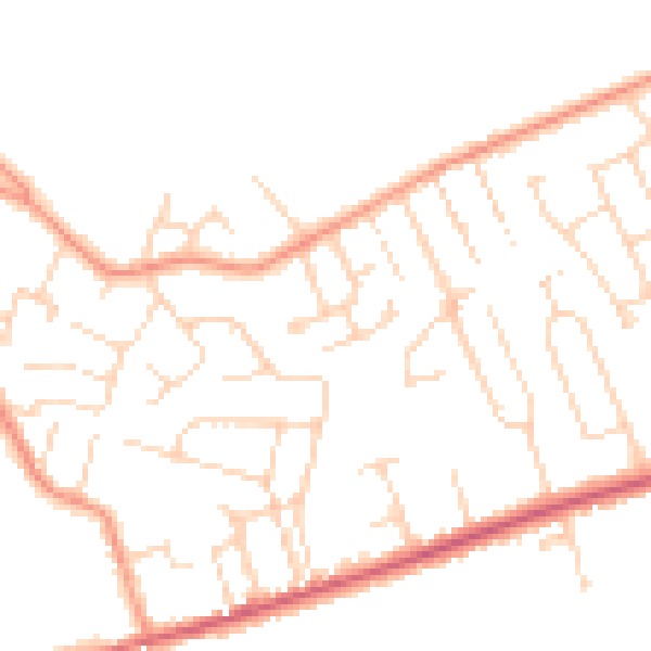 Daytime road noise heatmap for NG17 9GD