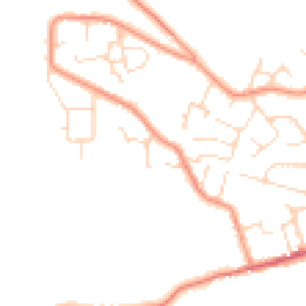 Daytime road noise heatmap for NG17 9JR