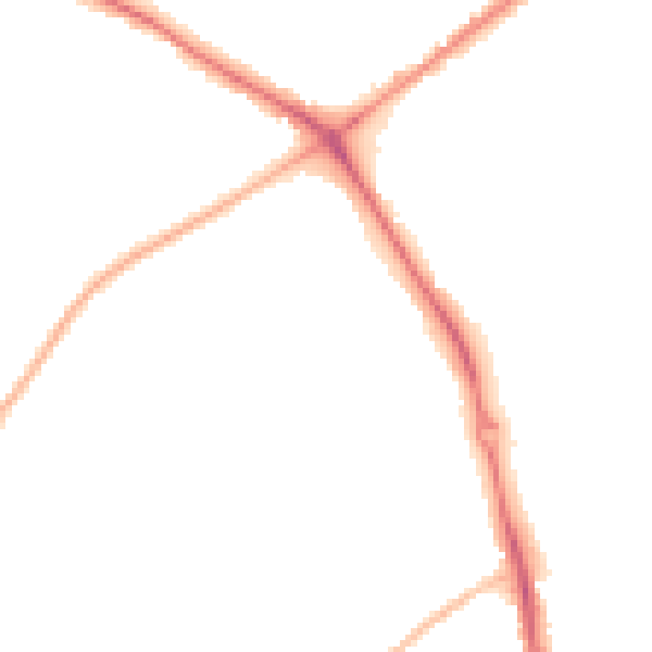 Night-time road noise heatmap for NG19 0AQ