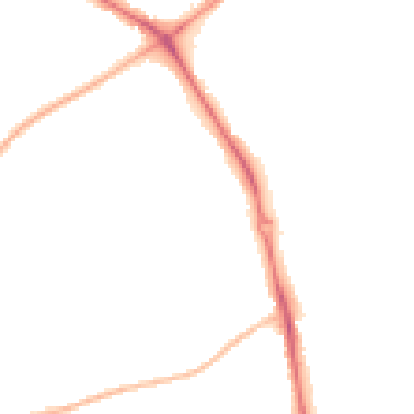 Night-time road noise heatmap for NG19 0AS