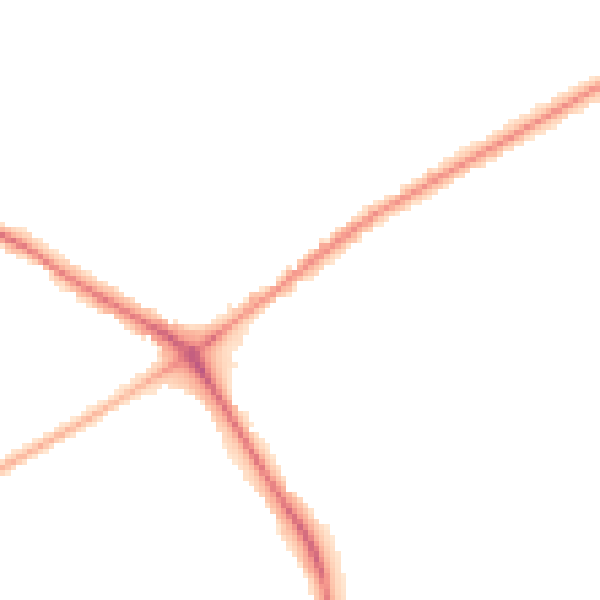 Night-time road noise heatmap for NG19 0BE