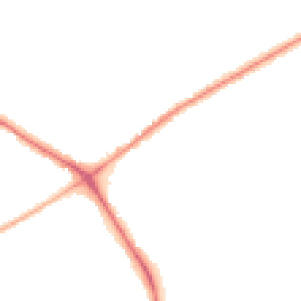 Night-time road noise heatmap for NG19 0BG