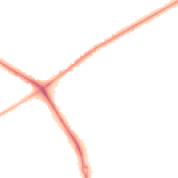 Night-time road noise heatmap for NG19 0BH