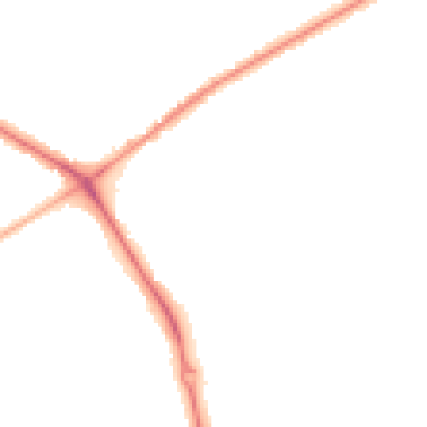 Night-time road noise heatmap for NG19 0BL