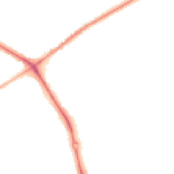 Night-time road noise heatmap for NG19 0BN