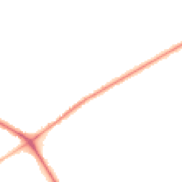 Night-time road noise heatmap for NG19 0BT