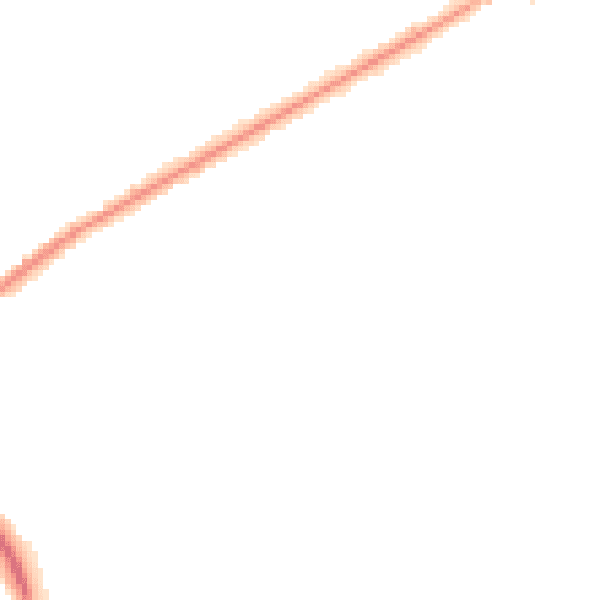 Night-time road noise heatmap for NG19 0BY