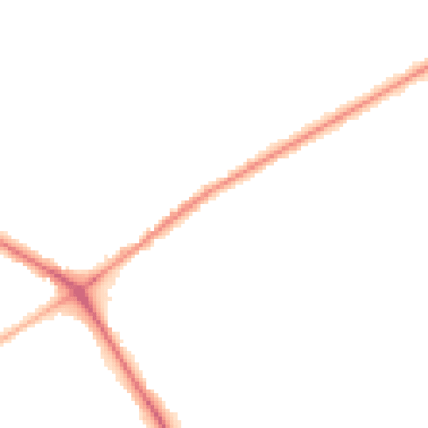 Night-time road noise heatmap for NG19 0DU