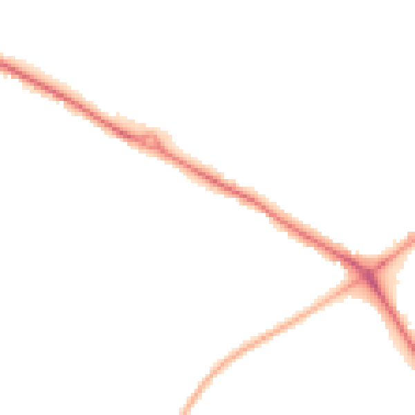 Night-time road noise heatmap for NG19 0QP