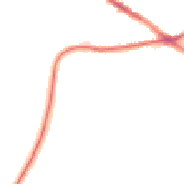 Night-time road noise heatmap for NG19 6NU