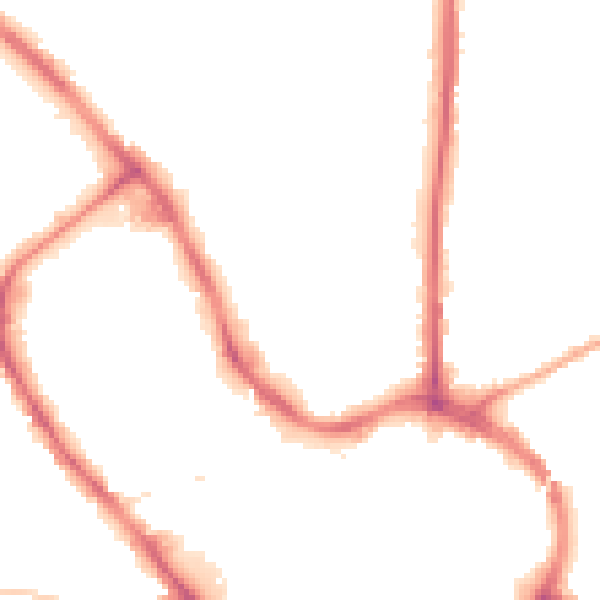 Night-time road noise heatmap for NG19 7AF