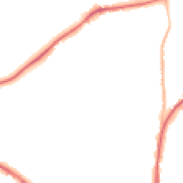Night-time road noise heatmap for NG19 7GE
