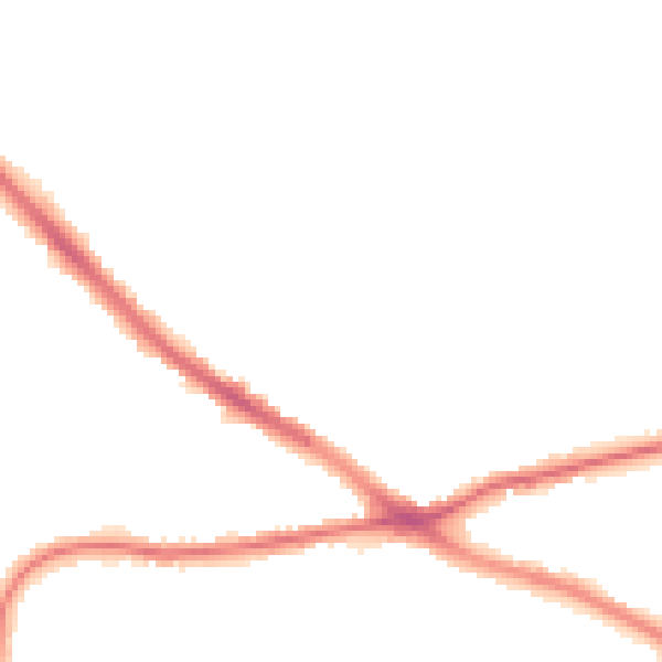 Night-time road noise heatmap for NG19 7HD