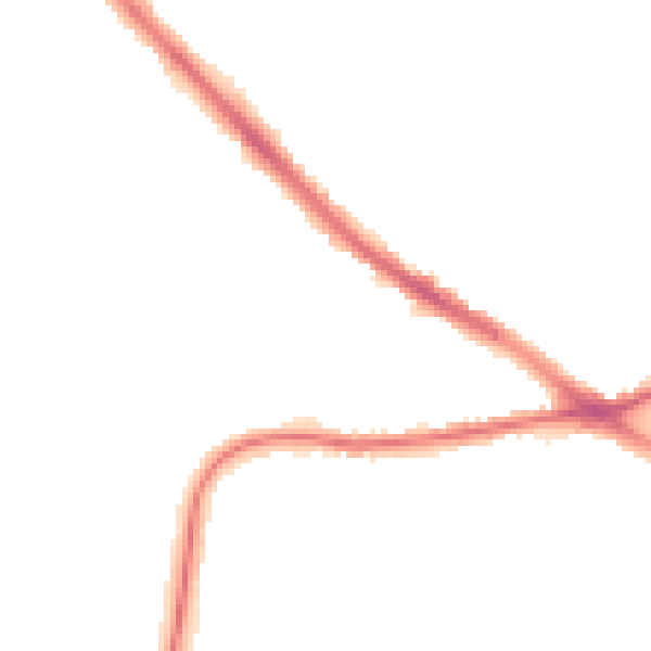 Night-time road noise heatmap for NG19 7LQ