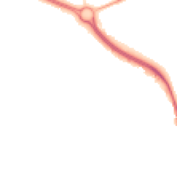 Night-time road noise heatmap for NG19 7PL