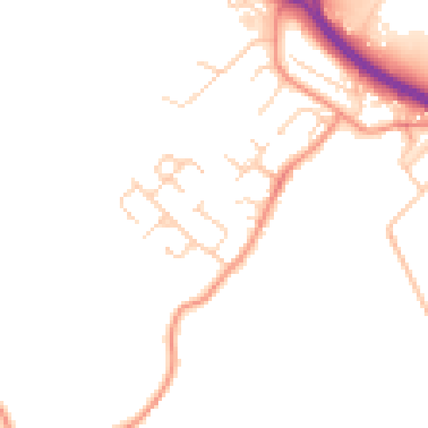 Daytime road noise heatmap for NG19 7QN