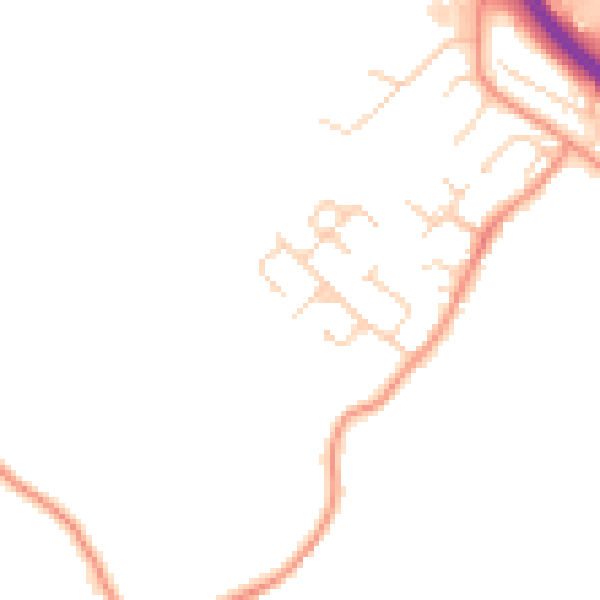 Daytime road noise heatmap for NG19 7QR