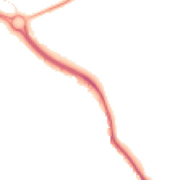 Night-time road noise heatmap for NG19 7SW