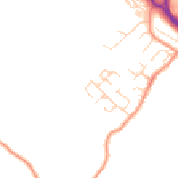 Daytime road noise heatmap for NG19 7SX