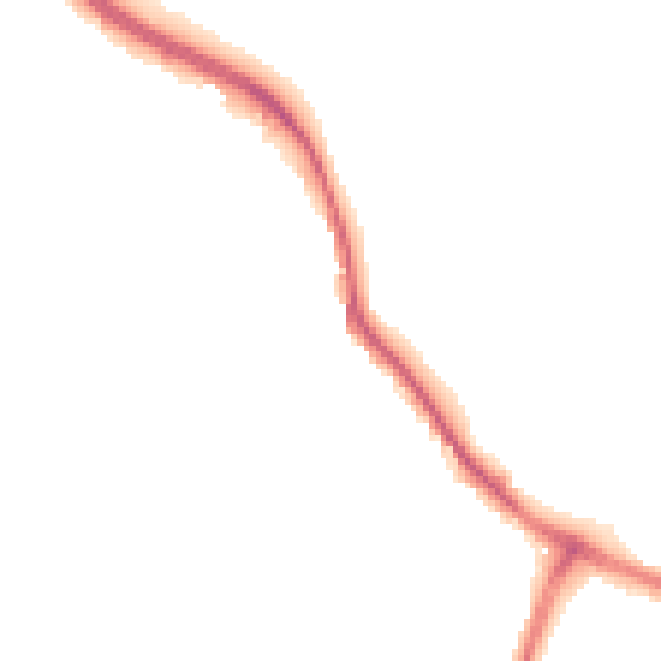 Night-time road noise heatmap for NG19 7TA