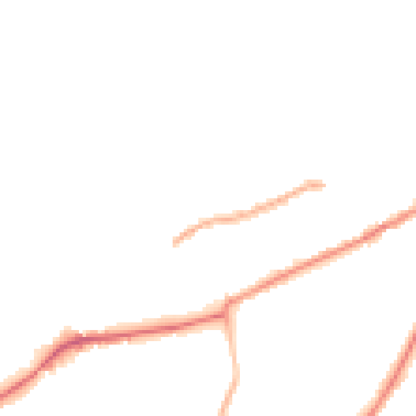 Night-time road noise heatmap for NG19 8AT