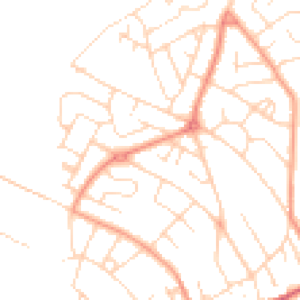 Daytime road noise heatmap for NG19 8HH