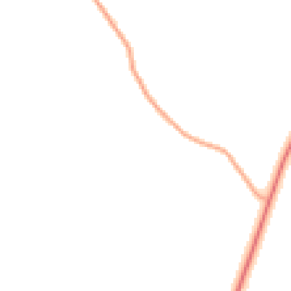 Night-time road noise heatmap for NG19 8LL