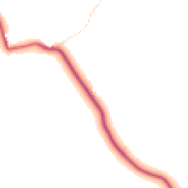 Daytime road noise heatmap for NG19 8LN