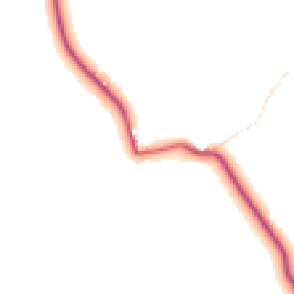 Daytime road noise heatmap for NG19 8LP