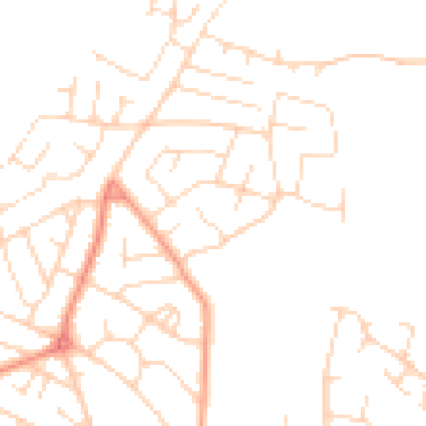 Daytime road noise heatmap for NG19 8QE