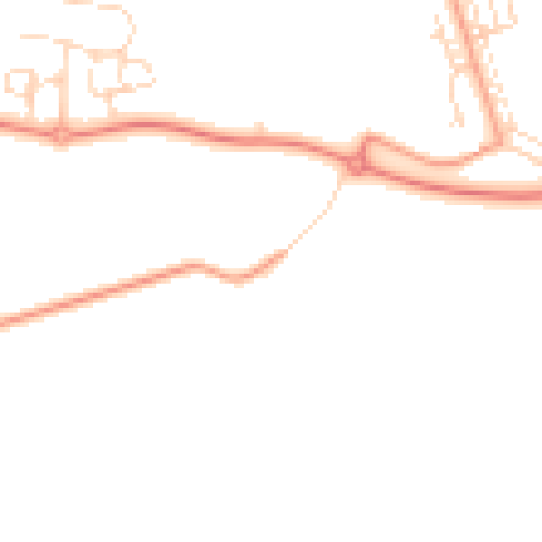 Daytime road noise heatmap for NG19 8RU