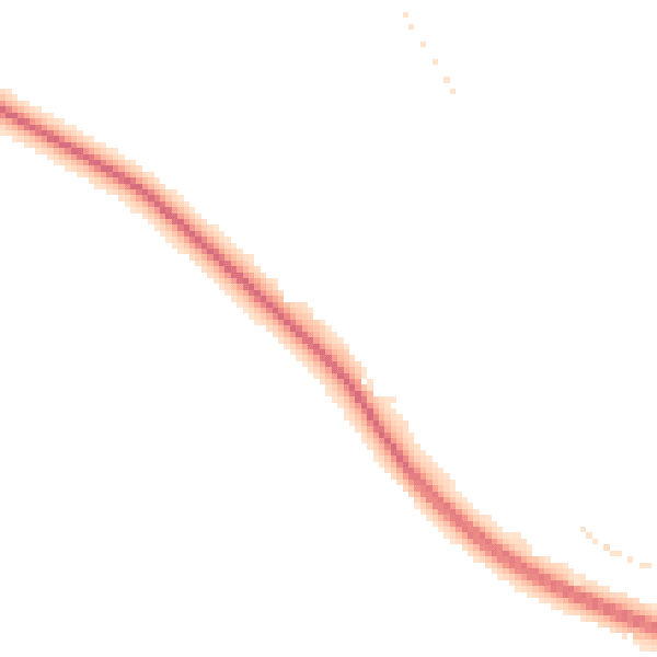Night-time road noise heatmap for NG19 8SL