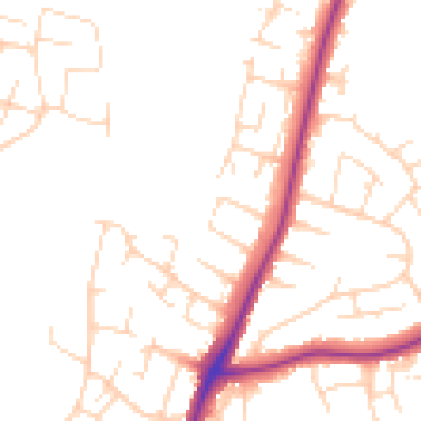Daytime road noise heatmap for NG19 9HT