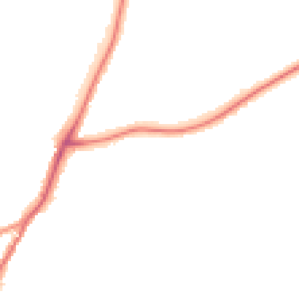 Night-time road noise heatmap for NG19 9PF