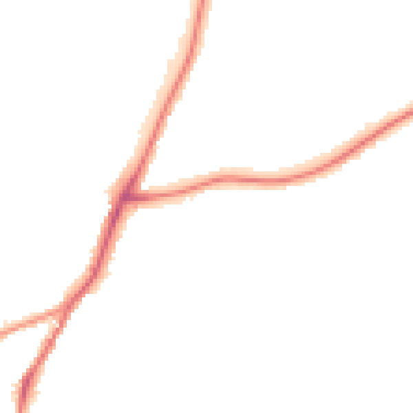 Night-time road noise heatmap for NG19 9PG