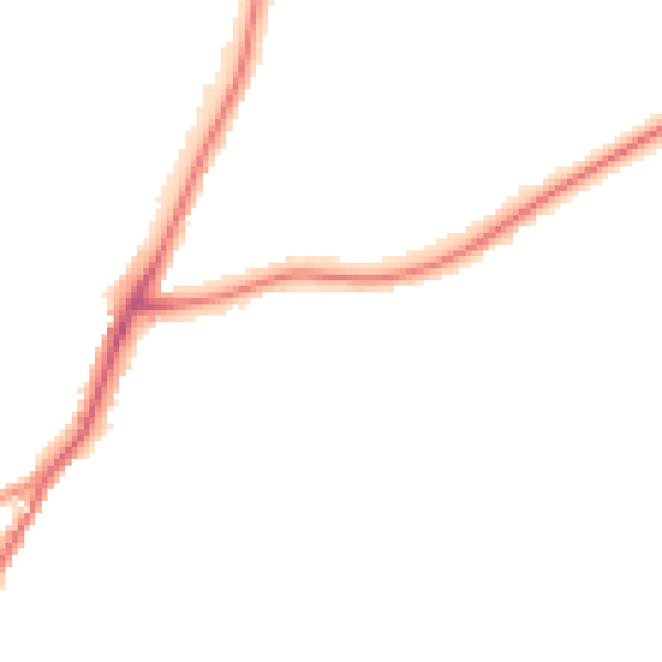 Night-time road noise heatmap for NG19 9PJ