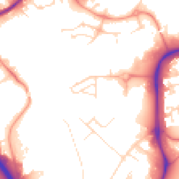 Daytime road noise heatmap for NG2 1AE