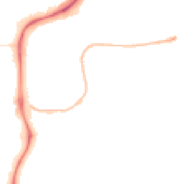 Night-time road noise heatmap for NG2 1AN