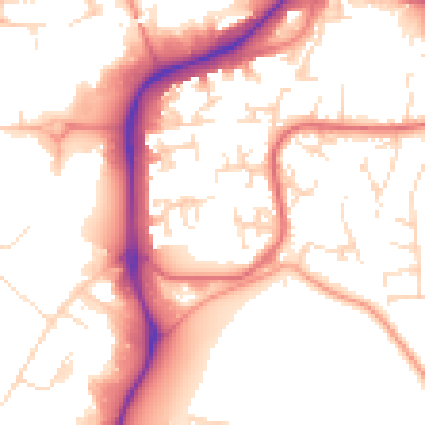 Daytime road noise heatmap for NG2 1AT