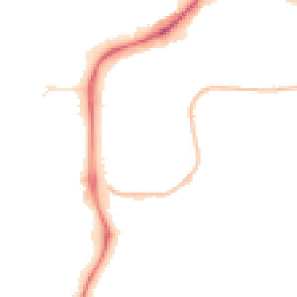 Night-time road noise heatmap for NG2 1AT