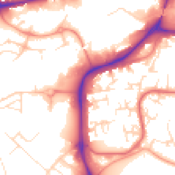 Daytime road noise heatmap for NG2 1AX