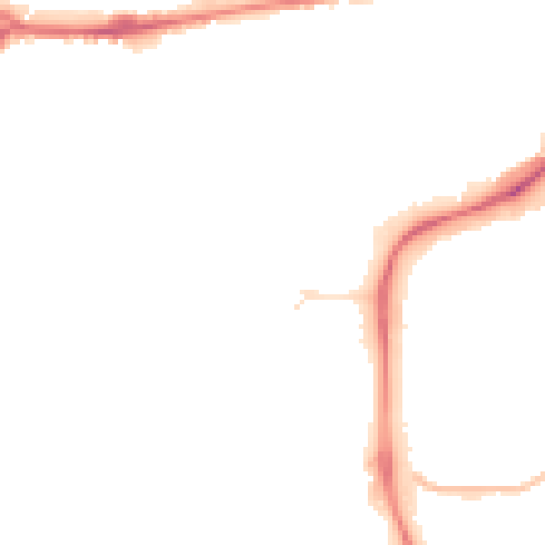 Night-time road noise heatmap for NG2 1EN
