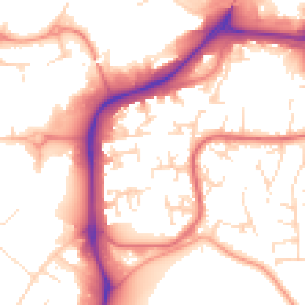 Daytime road noise heatmap for NG2 1GA