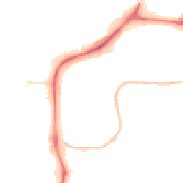 Night-time road noise heatmap for NG2 1GA
