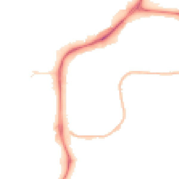 Night-time road noise heatmap for NG2 1GF