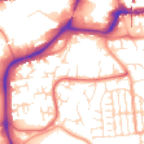 Daytime road noise heatmap for NG2 1HD