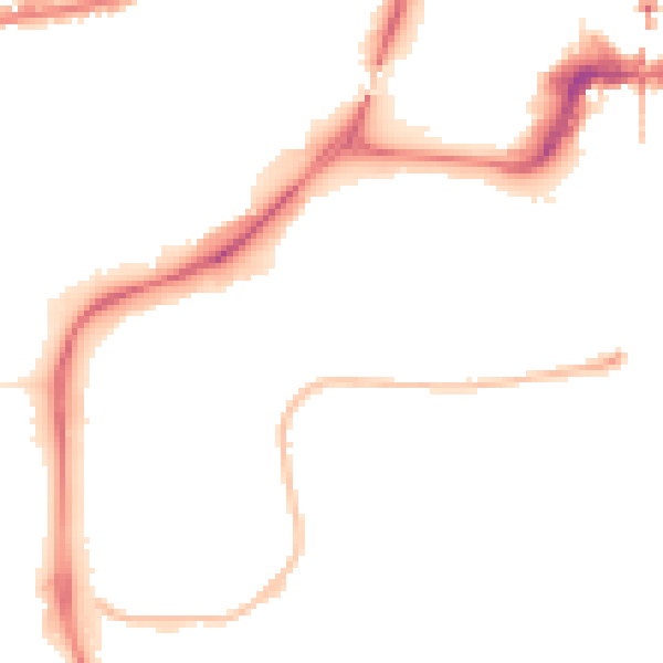 Night-time road noise heatmap for NG2 1HF
