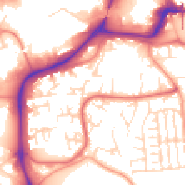 Daytime road noise heatmap for NG2 1HH