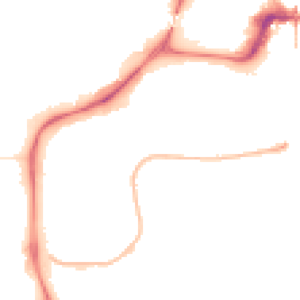 Night-time road noise heatmap for NG2 1HH
