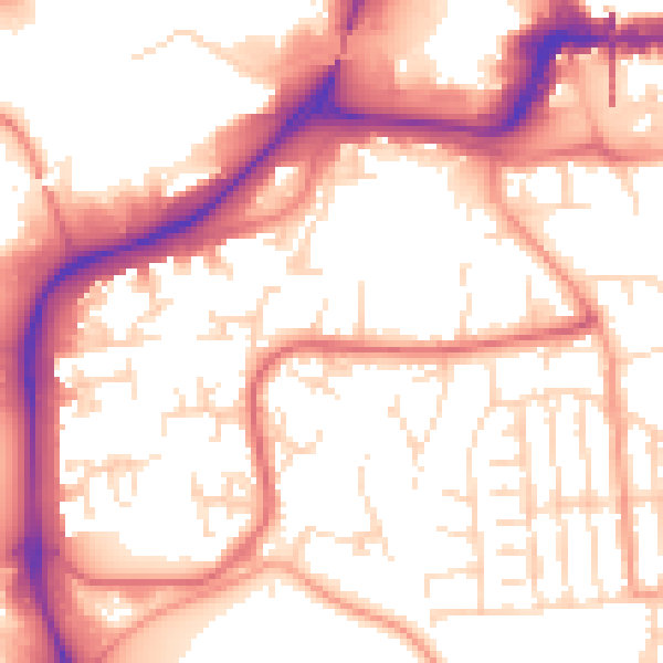 Daytime road noise heatmap for NG2 1HJ